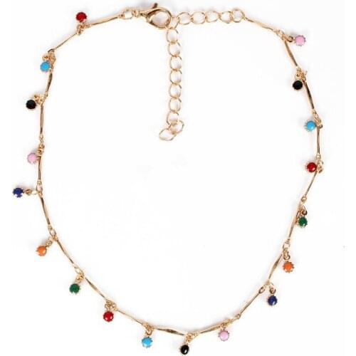 Charm Choker Necklace Sunflower Adjustable Pendant Choker Chain Choker Tassel Necklace for Women Girls Jewelry Accessories