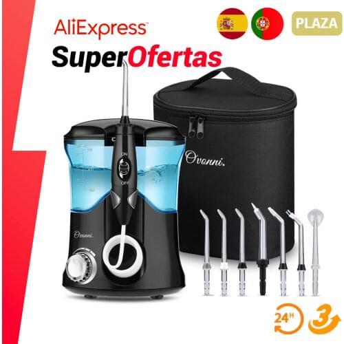 Family Dental irrigator, oral hygiene, Dental cleaning, 7 functional heads, 600ml deposit for teeth, gums and tongue