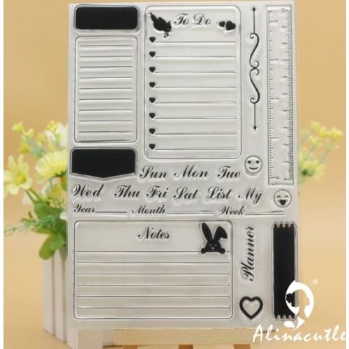 CLEAR STAMPS Metal Die Cut Planner Scrapbook Handmade Card Album Paper Craft Rubber Transparent Silicon Stamp AlinaCraft