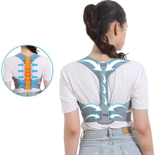 Adjustable Double Pull Steel Bone Shoulder Straightener Clavicle Spine Orthopedic Support Upper Back Brace Belt Ease Pains Women