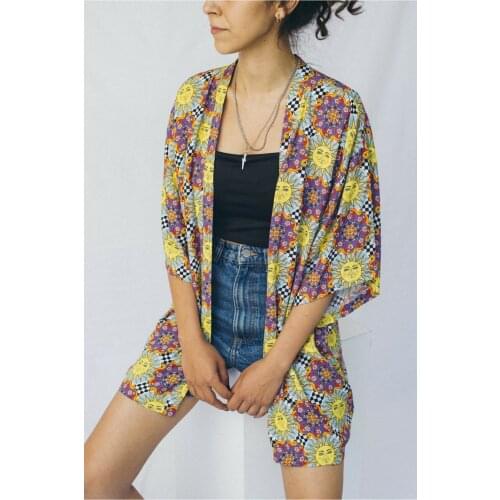 Retro Shirt Vintage Shirt Colorful Unisex Standard Size Patterned Shirt Kimono Shirt Retro Kimono Vintage Kimono Cotton