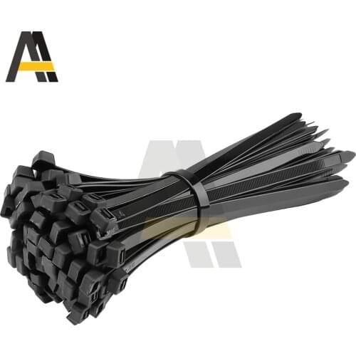 100pcs/lot Self-Locking Nylon Wire Cable 4.7*200mm Zip Ties Cable Ties White Black Wraps Strap Nylon Cable Tie