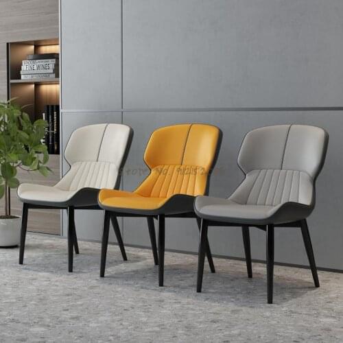 Nordic light luxury dining chair home dining table chair net red makeup restaurant hotel modern minimalist wrought iron backrest