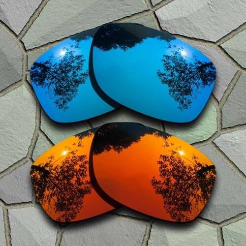 Sky Blue&Red Orange Sunglasses Polarized Replacement Lenses for Oakley Jupiter Squared