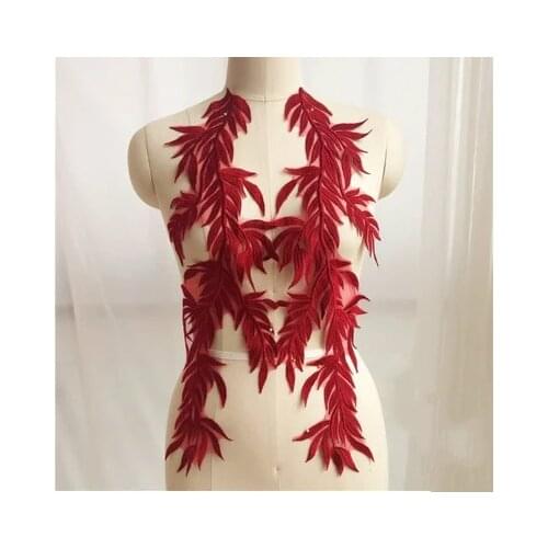 Embroidery cloth paste hot Four color bamboo leaves flowers national wind retro stage performance clothing accessories cheongsam