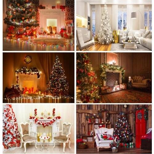 Vinyl Custom Christmas Day Photography Backdrops Prop Christmas Tree Festival Theme Photo Studio Background XT20924SD-12