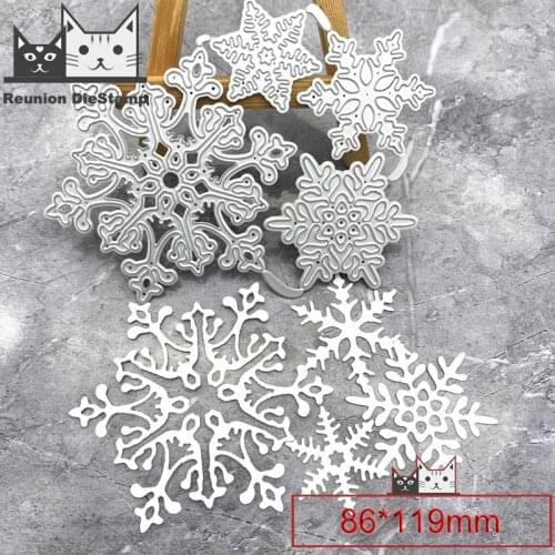 Reunion 4pc/set Christmas Snowflake Metal Cutting Dies Stencils for DIY Scrapbooking Decorative Embossing Handcraft Die Cutting