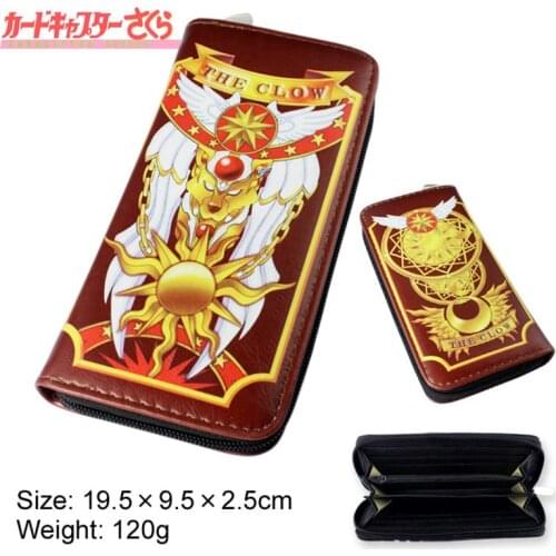 Women Handbag Cartoon Anime Card Captor Card Captor Sakura Wallet PU Leather Zipper Clutch Coin Purse Cards Holder Wallet