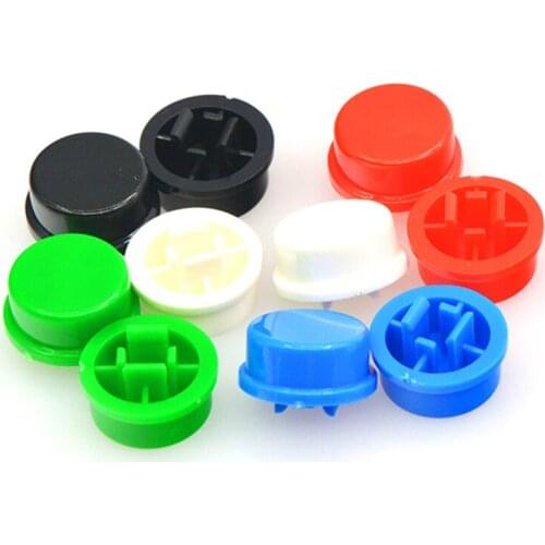 10PCS Tactile Push Button Switch Cap 12*12*7.3MM Micro switch button Tact Cap 5 colors 12X12X7.3mm for Arduino