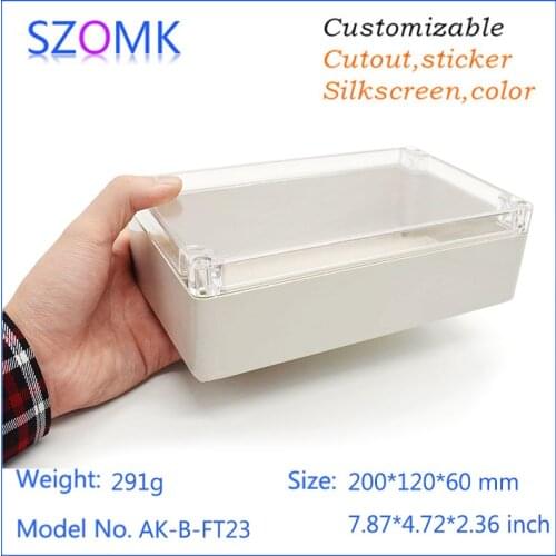 4 pieces a lot ip 65 protection level and control case electronic conjunction enclosure for pcb design 200*120*60mm