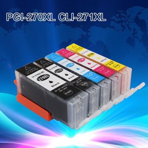 INK WAY High capacity PGI-270 CLI-271 compatible printer ink cartridge with chip,5 Pack