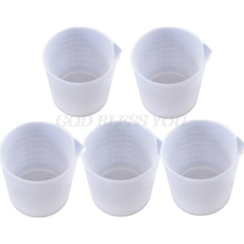 5 Pcs 30ml Silicone Measuring Cups Handmade DIY Crystal Epoxy Jewelry Making Tools Glue Resin Mixed Measure Gadgets Drop Ship