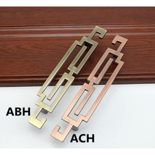 64mm 96mm retro style antique brass kitchen cabinet cupboard door handle antique copper drawer dresser pull knob creative handle