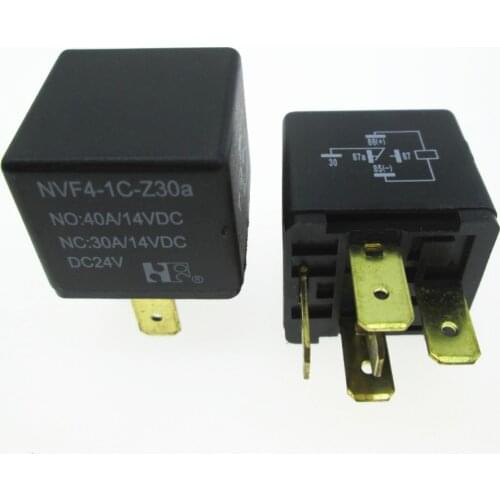 HOT NEW high power auto car relay NVF4-1C-Z30a-DC24V NVF4-1C-Z30a-24VDC NVF4-1C-Z30a DC24V 24VDC 24V 40A 4PIN