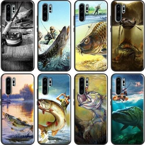 Fishing Painting Case For Huawei P30 Pro P20 P40 Mate 10 20 Lite Nova 5T P Smart Z 2019 Honor 8X 9X 8A 10i