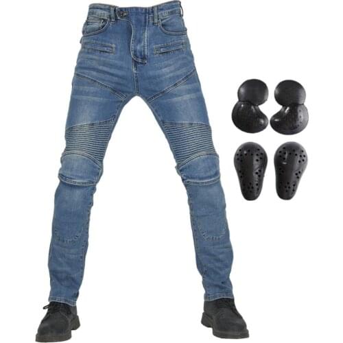2020 New Upgrade Motorcycle Riding Denim Jeans for Men Women Motocross Racing Pants With 4 X CE Armor Knee Hip Protective Pads
