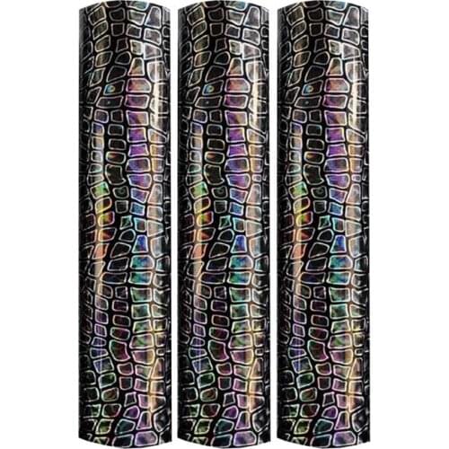 HTV Vinyl Heat Transfer Vinyl Hologram 3D Vinyl Iron On Transfer For Clothes Heat Press Easy Cut and Weed Film Roll Washable