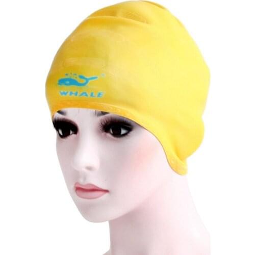 Adults Swimming Caps Men Women Silicone Waterproof High Elastic Swim Pool Hat Long Hair Ear Protection Diving Cap