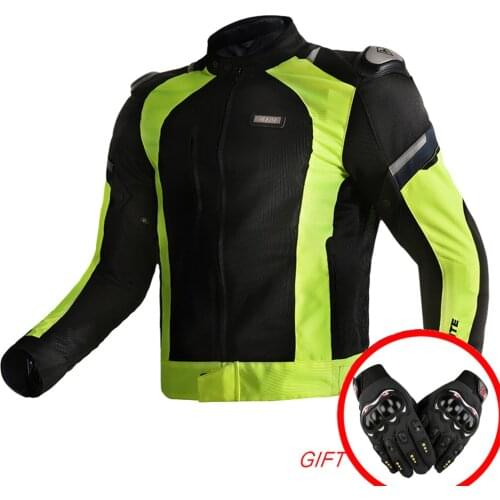 SULAITE Motorcycle Jacket Pants Protective Suit Motorbike Riding Jackets Protective Gear Breathable Mesh Clothing Racing Clothes