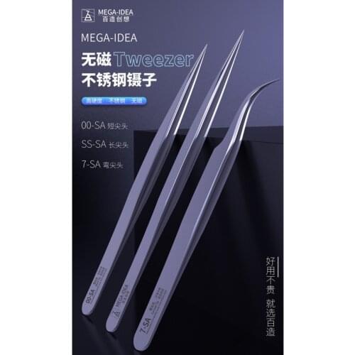 Tool Sets For QIANLI Mega idea Tweezer 7-SA 00-SA SS-SA Tweezers Mobile Phone Motherbaord Jump Wire IC Chip Use