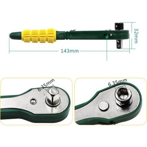 Portable Multifunctional Mini 1/4 Head Screwdriver Pole 6.35 Quick Ratchet Socket Wrench Spanner Repairing Tool
