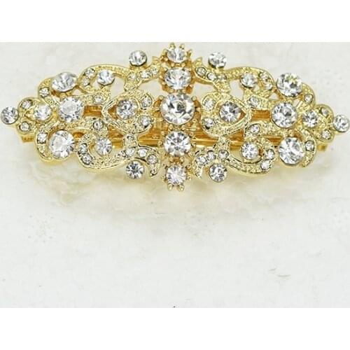 Clear Rhinestone Hair Barrettes E054 A2