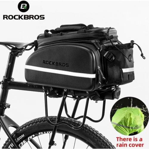 ROCKBROS Rear Bike Bag Cargo Luggage Carrier Bicycle Rack Bag Cycle Trunk Bags Travel Pannier Large Capacity Waterproof MTB Bag