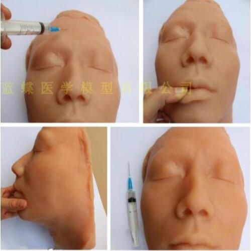 Silicon gel head injection model facial plastic minimally invasive plastic skin suture software head mold free shipping