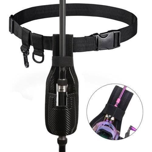 Outdoor Portable Fishing Rod Holder Carrier Fish Tackle Pole Waist Storage Bag