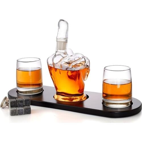 Fist Wine Bottle Middle Finger Creative Wine Bottle Set Craft Wine Bottle