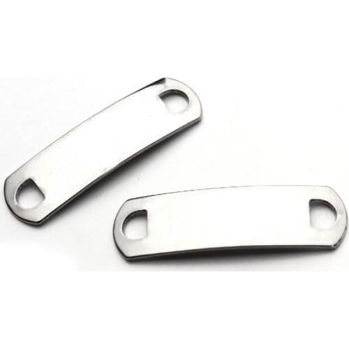 10pcs/lot 41*12mm Connector Stainless steel tail tag with water drop Pendant For DIY bracelet Jewelry Making fh5d