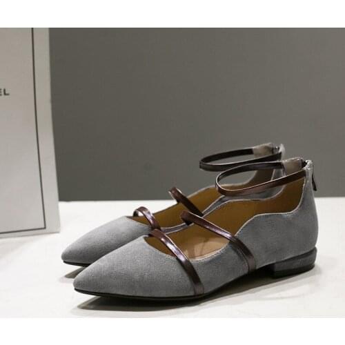 18 years in early spring the new leisure point light mouth zipper womens shoes after the big yards 40 to 43 of 1843