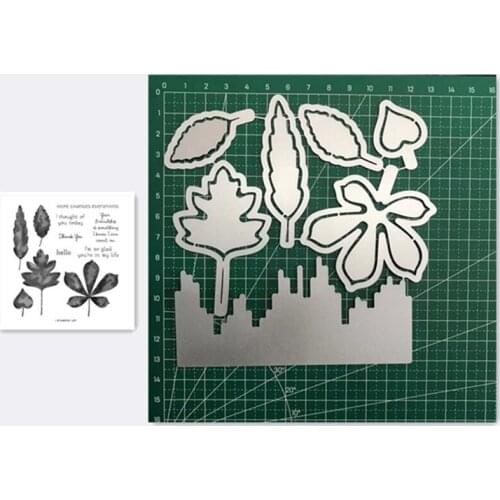 2021 Metal Cutting Dies And Stamps Stencil For DIY Scrapbooking Decorative Embossing Paper Card Making Cutting Dies Leaves