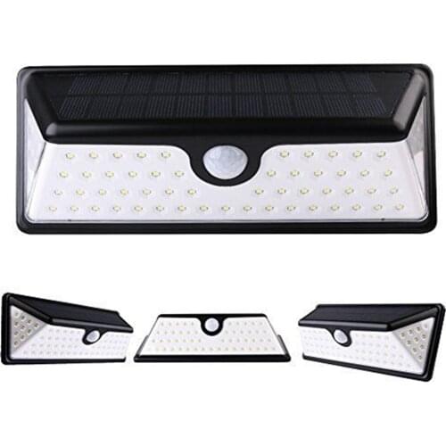 5pcs/lot 3 LED Side 73 LED Outdoor Waterproof Wide Angle PIR Motion Sensor Solar Light LED Wall Lamp