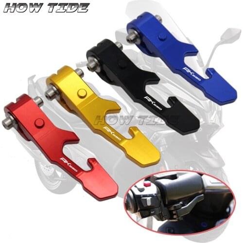 CNC Aluminum Parking Brake Lever For KYMCO AK550 2017 2018 Motorcycle Accessories LOGO AK550