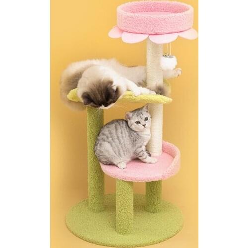 Cat Tower For Indoor Cats Pet Jumping Squats Taiwan Cute Cat Tree Cat Tower Tall Cat Sisal Small Pet Cat Climbing Frame Claws