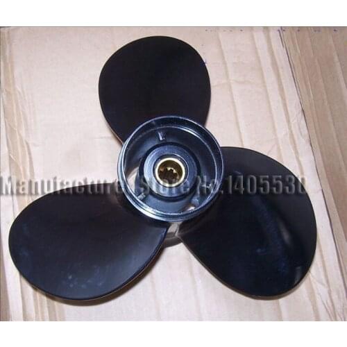 Free Shipping Aluminum Propeller For Suzuki 2 stroke 9.9-15hp Outboard Motor Engine 3*9 1/4*9 made in china
