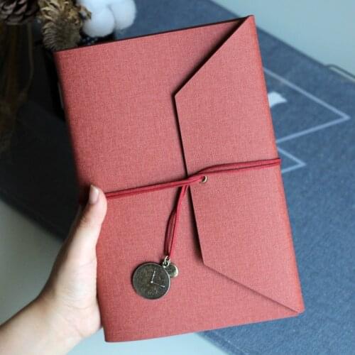 A5 Notebook Binder DIY Handbook Kawaii Travel Planner Organizer Diary PU Leather Vintage Journal Diary School Office Stationery