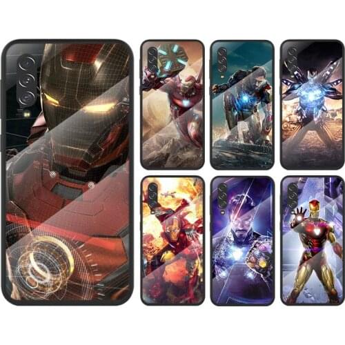 Marvel Iron Man For Samsung Galaxy A91 A81 A72 A71 A52 A51 A41 A31 A21S A11 A01 Tempered Glass Cover Phone Case