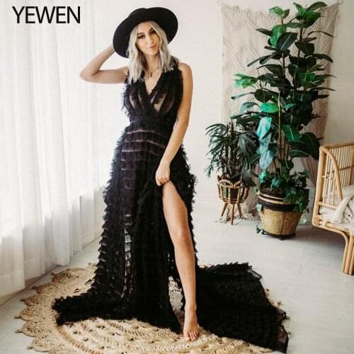 Black Maternity Dress Long Gown for Woman Party Magical Dresses for Photographers Events Maternity and Weddings