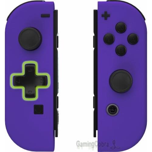 EXtremeRate Purple DIY Replacement Shell Handheld Controller Housing (D-Pad Version) with Full Set Buttons for NS Switch JoyCon