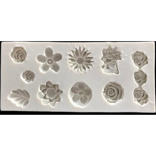 Flower Liquid Silicone Mold Fondant DIY All Kinds of Flower Cake 15-650