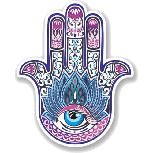 Dawasaru Hamsa Hand Car Sticker Personality Sunscreen Decal Laptop Motorcycles Auto Accessories Decoration PVC,16cm*13cm
