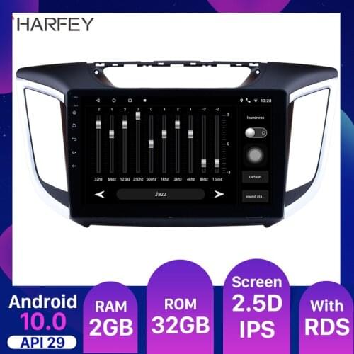 Harfey 2DIN 10.1inch Android 10.0 Car Radio GPS Stereo Unit Player for 2014 2015 Hyundai IX25 CRETA Car Multimedia player