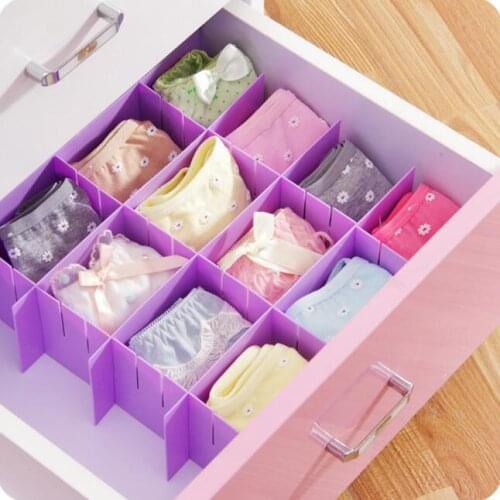 Colorful Thickening Clapboard Drawer Divider Adjustable Storage Partition 8 Pieces/Lot Underwear Organizer Wardrobe Seqtum