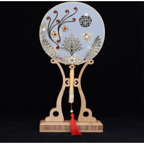 Bride Circular Fan Chinese Wedding Wedding Fan Bridal Bouquet Photography Props wedding fan dropshipping 2021 new arrivals