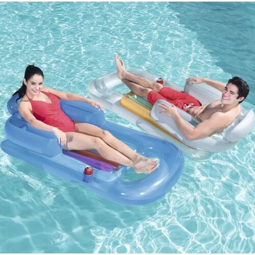 Summer Inflatable Floating Row Beach Swimming Air Mattress Pool Floats Floating Lounge Sleeping Chair Bed Water Sports Party