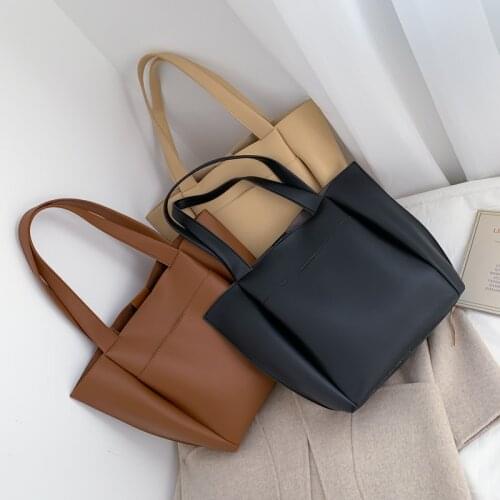 Hot Sell Totes Pu Leather Shoulder Shopping Bags For Womens Shopper Daily Handbag Female Casual Large Capacity Travel Tote Bags