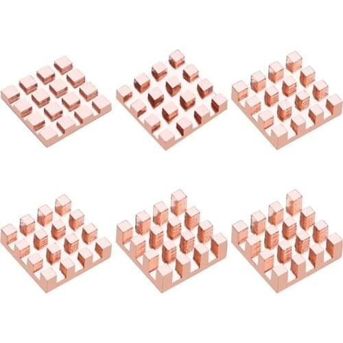 Micro Copper Heatsink Cooling Pad Radiator LED IC Electronic Chip Transistor Radiator For Raspberry Pi 15x15mm