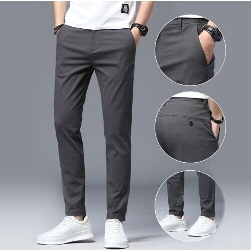 Mens Casual Pants Joggers Sweatpants Slim Fit Cotton Trousers For Men Sweat Track Bottoms Smart Classic Pants Men Clothing